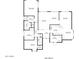 Detailed floor plan showcasing the layout of the home, including bedrooms, bathrooms, kitchen, and living spaces with dimensions at 3394 N 147Th Ln, Goodyear, AZ 85395