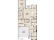 Floor plan of a house showing the layout of rooms, including bedrooms, kitchen, and garage at 47450 W Kenner Dr, Maricopa, AZ 85139