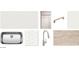 Kitchen finish selections including the countertop, cabinet, brushed steel faucet, and plank flooring at 47706 W Moeller Rd, Maricopa, AZ 85139