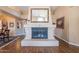 Living room boasts a striking fireplace and mantel at 8950 E Greenview Dr, Gold Canyon, AZ 85118