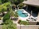Inviting backyard oasis with a shimmering pool, lounge chairs, and lush landscaping for ultimate relaxation at 1092 N Roosevelt Ave, Chandler, AZ 85226