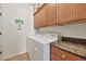 Bright laundry room showcasing a washer, dryer, and cabinets for storage, providing a functional space at 14815 N Fountain Hills Blvd # 101, Fountain Hills, AZ 85268