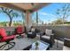 Covered patio with comfortable seating offering an inviting outdoor space for relaxation and entertaining at 14815 N Fountain Hills Blvd # 101, Fountain Hills, AZ 85268
