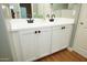 Bright bathroom vanity with double sinks, modern fixtures, and ample storage at 2150 W Alameda Rd # 1109, Phoenix, AZ 85085