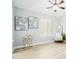 Bright bedroom with neutral walls, light floors, and modern accents create a serene and inviting space at 2402 E 5Th St # 1498, Tempe, AZ 85288