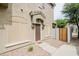 Charming front door with covered porch and landscaped front yard for curb appeal at 2402 E 5Th St # 1498, Tempe, AZ 85288