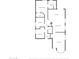 Detailed floor plan showcasing the layout of the bedrooms, kitchen, living spaces, and bathrooms at 254 W Amoroso Dr, Gilbert, AZ 85233
