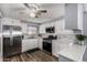 Modern kitchen featuring stainless steel appliances, ample counter space, and storage at 2650 W Union Hills Dr # 164, Phoenix, AZ 85027