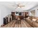 Spacious living room featuring wood-look floors and comfortable seating at 2650 W Union Hills Dr # 164, Phoenix, AZ 85027