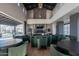 The community center features lounge seating, tables, and a large fireplace at 3332 S Quinn Ave, Gilbert, AZ 85297