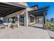 Exterior facade of community center showing patio, stonework, and covered walkways at 3332 S Quinn Ave, Gilbert, AZ 85297