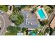 Aerial view of the home showcasing the pool, putting green, and manicured landscaping at 5307 N 32Nd Pl, Phoenix, AZ 85018