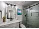 Bathroom featuring a modern shower and dual sinks at 619 N Norfolk --, Mesa, AZ 85205