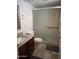Clean bathroom with a glass-enclosed shower, granite vanity, and a modern toilet, offering a refreshing space at 740 N Oracle --, Mesa, AZ 85203