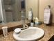 Bright bathroom with a modern sink, faucet, and bathroom accessories at 9450 E Becker Ln # 2051, Scottsdale, AZ 85260