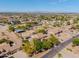 Expansive aerial view of a neighborhood with large lots and horse properties, showcasing the community's unique lifestyle at 9998 W Prospector Dr, Queen Creek, AZ 85144