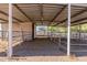 View of horse stall with metal roofing and fencing at 9998 W Prospector Dr, Queen Creek, AZ 85144