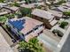 Scenic aerial view showcasing the neighborhood, nearby park, and the property's prime location at 14878 W Windrose Dr, Surprise, AZ 85379