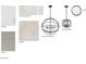 Selection of new home design materials including cabinets, countertops, flooring, carpet, and lighting at 16005 W Bronco Trl, Surprise, AZ 85387