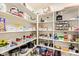Well-organized pantry with lots of shelves and storage containers at 18630 W Lawrence Ln, Waddell, AZ 85355