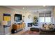 Stylish living room featuring modern decor, a cozy fireplace, and comfortable seating at 19777 N 76Th St # 3220, Scottsdale, AZ 85255