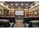 Movie theater room boasts tiered leather seating for an immersive viewing experience at 19777 N 76Th St # 3220, Scottsdale, AZ 85255