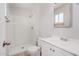Bathroom featuring a walk-in shower and a simple vanity at 4611 N 79Th Dr, Phoenix, AZ 85033