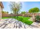 Expansive backyard featuring a well-manicured lawn, mature trees, and privacy fencing at 6808 W Angela Dr, Glendale, AZ 85308