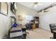 Inviting office featuring two workstations, tiled flooring, vaulted ceiling, and lots of natural light at 15011 S 27Th Pl, Phoenix, AZ 85048