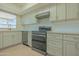 Renovated kitchen featuring stainless steel appliances, light countertops and tile backsplash, and new cabinetry at 1726 W Claremont St, Phoenix, AZ 85015
