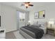 Light-filled bedroom featuring neutral tones, carpet, and stylish decor for a serene and inviting space at 1811 S 39Th St # 30, Mesa, AZ 85206