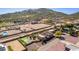 Aerial view of an estate featuring a pool, putting green, and basketball court at 2731 W Desert Ranch Rd, Phoenix, AZ 85086