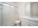 Modern bathroom with glass-enclosed shower, white fixtures, and clean design for a spa-like experience at 31046 N 138Th Ave, Peoria, AZ 85383