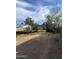 The backyard features a deck with a metal gazebo, mature trees, and plenty of space to relax at 8022 E 1St Ave, Mesa, AZ 85208