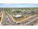 Stunning aerial view showcasing retail shops, accessible parking, and pedestrian-friendly streetscape at 1316 S Minneola Ln, Gilbert, AZ 85296