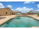 Gorgeous backyard pool and patio area perfect for entertaining Gathering and friends at 16938 N Verde Pl, Maricopa, AZ 85138