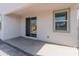 View of covered patio overlooking gravel backyard and desert landscaping at 3268 W Caleb Rd, Phoenix, AZ 85083