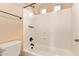 The bathroom features a shower-tub combo and bronze fixtures at 3443 E Jasper Dr, Gilbert, AZ 85296
