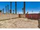Fenced backyard with desert landscaping surrounded by palm trees and a block wall at 4702 W Northview Ave, Glendale, AZ 85301