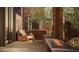 Relaxing balcony featuring a chair, fire pit and views of native vegetation at 5050 N Camelback Ridge Dr # 1301, Scottsdale, AZ 85251