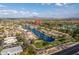 Aerial view showcasing the community's scenic beauty, including serene water features and lush greenery at 835 W Beechnut Dr, Chandler, AZ 85248
