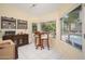 Cozy breakfast nook with natural light and serene views of the backyard swimming pool at 835 W Beechnut Dr, Chandler, AZ 85248