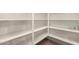 Functional pantry with white shelves, perfect for organized storage of food items and kitchen essentials at 18434 E El Buho Pequeno Rd, Gold Canyon, AZ 85118