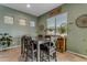 Dining room shows natural lighting, dark wood table and green colored walls at 22639 E Avenida Del Valle --, Queen Creek, AZ 85142