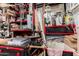 A tidy workshop and craft room is set up inside of the house's garage at 2400 E Baseline Ave # 169, Apache Junction, AZ 85119