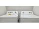 Brand new white Whirlpool washer and dryer at 25484 W Graham Trl, Buckeye, AZ 85326