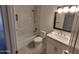 Well-lit bathroom featuring a shower-tub combo, vanity with sink, and modern fixtures at 3208 W Bloomfield Rd, Phoenix, AZ 85029