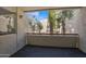 Private patio offering views of the complex's lush landscaping and a peaceful retreat at 7625 E Camelback Rd # B244, Scottsdale, AZ 85251