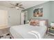 Cozy bedroom with modern decor, soft carpet, and a convenient closet at 8423 E Heatherbrae Dr, Scottsdale, AZ 85251