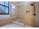 Beautiful bathroom showing glass-enclosed shower with a window and tiled walls for a spa-like feel at 20750 N 87Th St # 2115, Scottsdale, AZ 85255